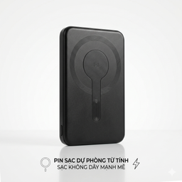 Pin dự phòng siêu mỏng PD20W 5000mAh sạc không dây Magsage (ko hộp)