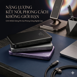 Pin dự phòng sạc không dây Magsafe 5000mAh PD 22.5W / CH-W022 (ko hộp - màu ng…