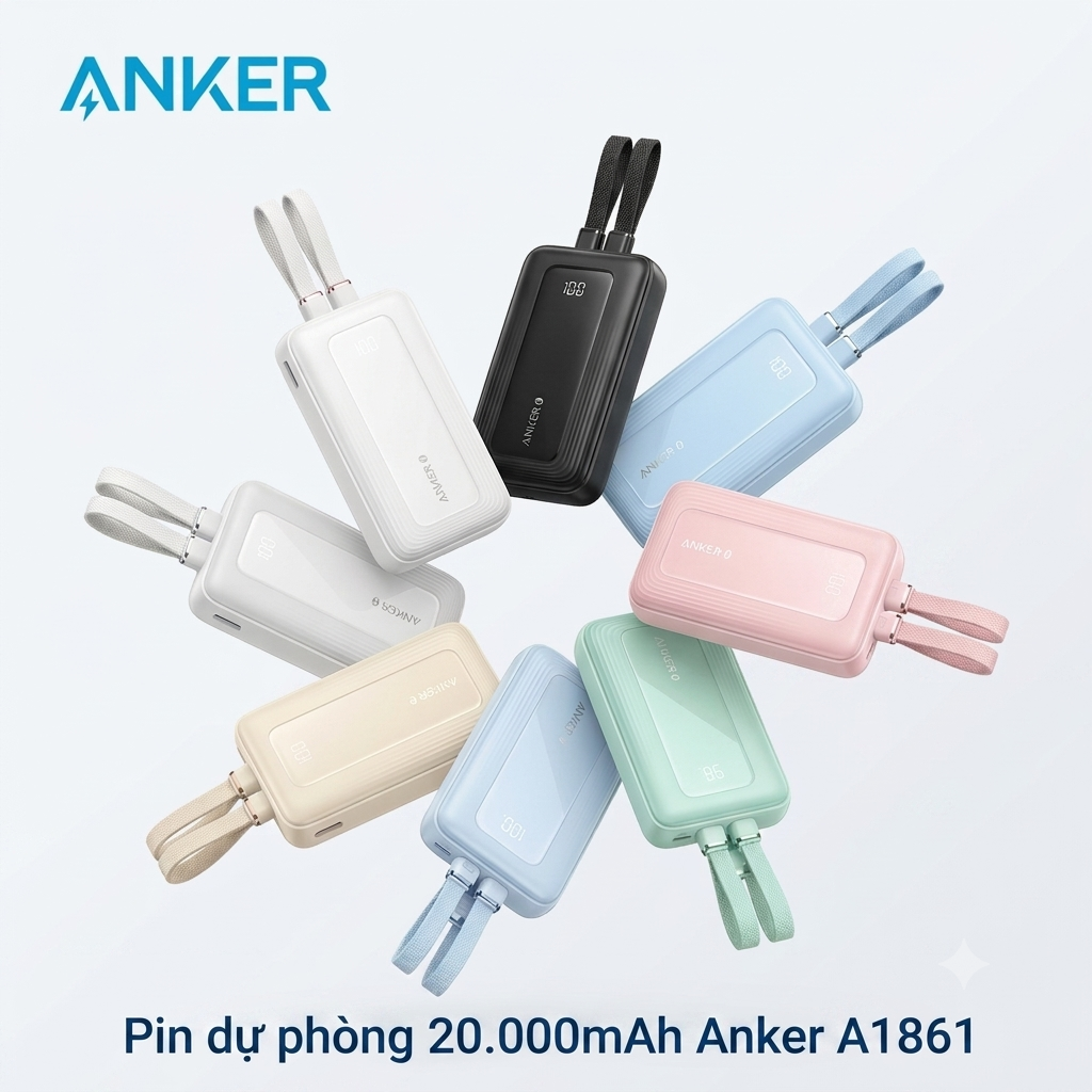 Pin dự phòng 20.000mAh Anker Zolo A1681 sạc nhanh 30W tích hợp 2 cáp 1L 1C - cũ ko hộp, lỗi cáp L chính hãng Pin dự phòng 20.000mAh Anker Zolo A1681 sạc nhanh 30W tích hợp 2 cáp 1L 1C - cũ ko hộp, lỗi cáp L - Thiết kế ngoại quan thực tế chính hãng tại Hiếu Tạp Hóa