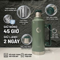 Phích Giữ Nhiệt Cao Cấp "THE STAY CHILL - CLASSIC BOTTLE" 1.9L (X-Large), giữ…