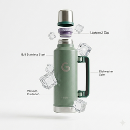 Phích Giữ Nhiệt Cao Cấp "THE STAY CHILL - CLASSIC BOTTLE" 1.9L (X-Large), giữ…