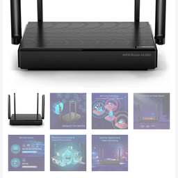 Modem / Router WiFi 6 Rock Space AX1800 Chính Hãng, 4 ăng ten, chuẩn WIFI 6