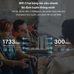 Modem/ Router WiFi Rock Space AC2100 RSD0614 – WiFi 5 Băng Tần Kép Gigabit, MU…