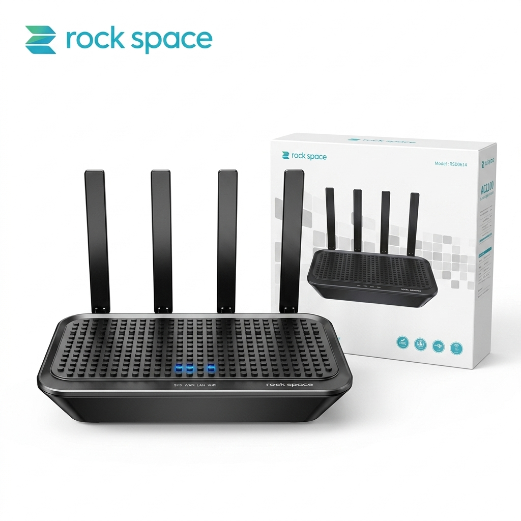 {Order 28/7} Modem/ Router WiFi Rock Space AC2100 RSD0614 – WiFi 5 Băng Tần Kép Gigabit, MU-MIMO 4×4