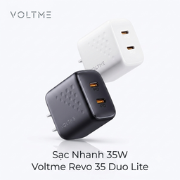 Củ Sạc Nhanh 35W Voltme Revo 35 Duo Lite | Sạc 2 Thiết Bị Cùng Lúc, 2 Cổng Typ…