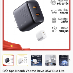 Củ Sạc Nhanh 35W Voltme Revo 35 Duo Lite | Sạc 2 Thiết Bị Cùng Lúc, 2 Cổng Typ…