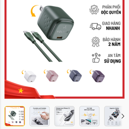 Combo Bộ Sạc Nhanh Voltme Revo 30 Mini2 - kèm cáp C to C