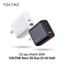 {Order 28/7} Củ sạc nhanh 35W VOLTME Revo 35 Duo (C+A) GaN – 2 Cổng USB-C + USB-A | Sạc Nhanh PD 3.0