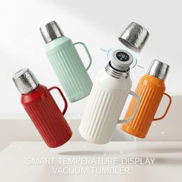 Phích Nước Giữ Nhiệt 1 Lít Có Màn Hình LED Cảm Ứng - Bình Ủ Trà, Cà Phê Inox 304