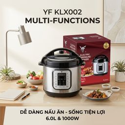Nồi áp suất đa năng 10 in 1 KLX002, dung tích 6L, công suất 1000W