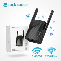 Bộ kích sóng Wifi Rock Space AC1200 , 2 ăng ten, băng tần kép 5G & 2.4G