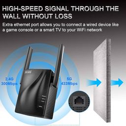 Bộ kích sóng Wifi Rock Space AC1200 , 2 ăng ten, băng tần kép 5G & 2.4G