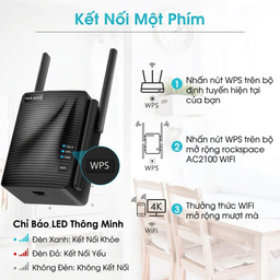 Bộ kích sóng Wifi Rock Space AC1200 , 2 ăng ten, băng tần kép 5G & 2.4G - có c…