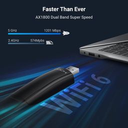 USB chuyển đổi WIFI hãng Rock Space AX1800, WIFI 6 cho Laptop, PC 5G & 2.4G