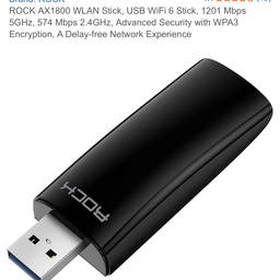 USB chuyển đổi WIFI hãng Rock Space AX1800, WIFI 6 cho Laptop, PC 5G & 2.4G