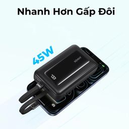 Pin Dự Phòng Anker Zolo 20000 45W - A110M (Tích hợp 2 Cáp TypeC) - không hộp,…