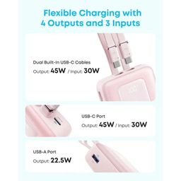 Pin Dự Phòng Anker Zolo 20000 45W - A110M (Tích hợp 2 Cáp TypeC) - không hộp,…