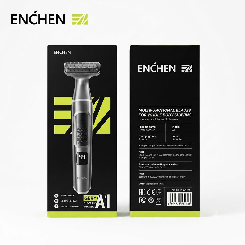 Máy cạo lông ENCHEN A1 - Xiaomi dành cho nữ (cổng USB-C) – Dùng cho vùng bikini, nách và chân