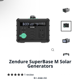 Trạm sạc công suất 1000W hãng ZENDURE SuperBase M - SuperBase ZDSB600M dung lư…
