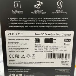 Củ sạc nhanh 30W VOLTME , 2 cổng (C+A) Revo 30 Duo (30W Dual-Port GaN Tech) (c…