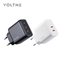 Củ sạc nhanh 2 cổng C+C (chân tròn) 35W VOLTME REVO 35 DUO GAN