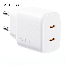 Củ sạc nhanh 20W VOLTME 2 cổng C+C (chân tròn) Revo 20 Duo Lite Charger 20W