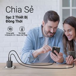 Củ sạc nhanh 20W VOLTME 2 cổng C+C (chân tròn) Revo 20 Duo Lite Charger 20W