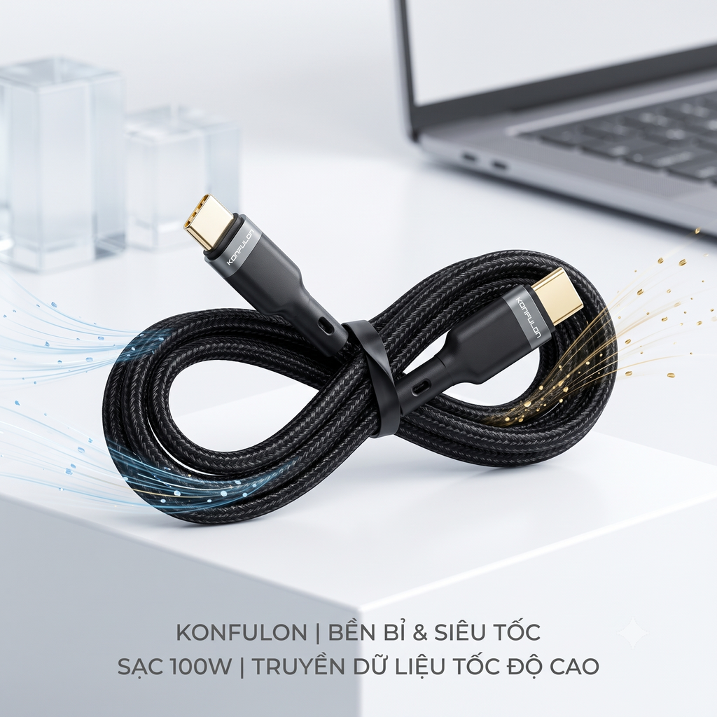 Cáp sạc nhanh dây dù CONFULON 60W (C to C)
