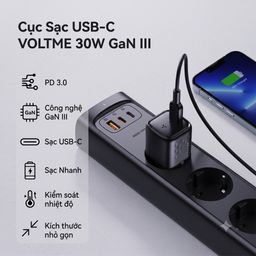 Combo 2 củ sạc nhanh 30W (chân tròn) VOLTME REVO 30 GAN CHARGER (30W) - V1186