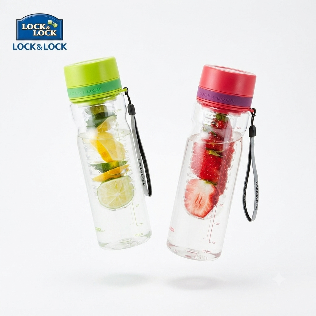 {Order giao 25/8} Bình nước cao cấp Lock&Lock 770ml HLC364, có lõi lọc trà, hoa quả detox