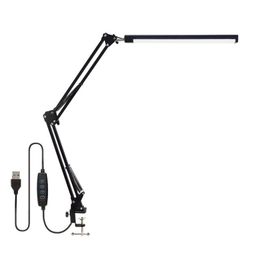 Đèn đọc sách kẹp bàn cao cấp LONGTOO T09, khung hợp kim, đèn Led tiết kiệm điện.