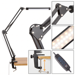 Đèn đọc sách kẹp bàn cao cấp LONGTOO T09, khung hợp kim, đèn Led tiết kiệm điện.