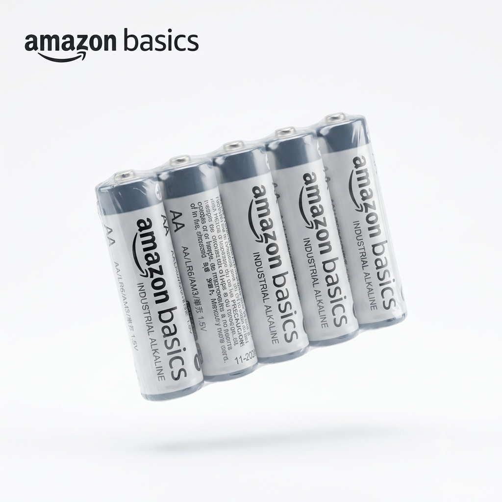 {Order giao 25/8} Vỉ 5 viên pin AA Alkaline Amazon Basics - Mỹ (Chuẩn Công Nghiệp / Industrial)