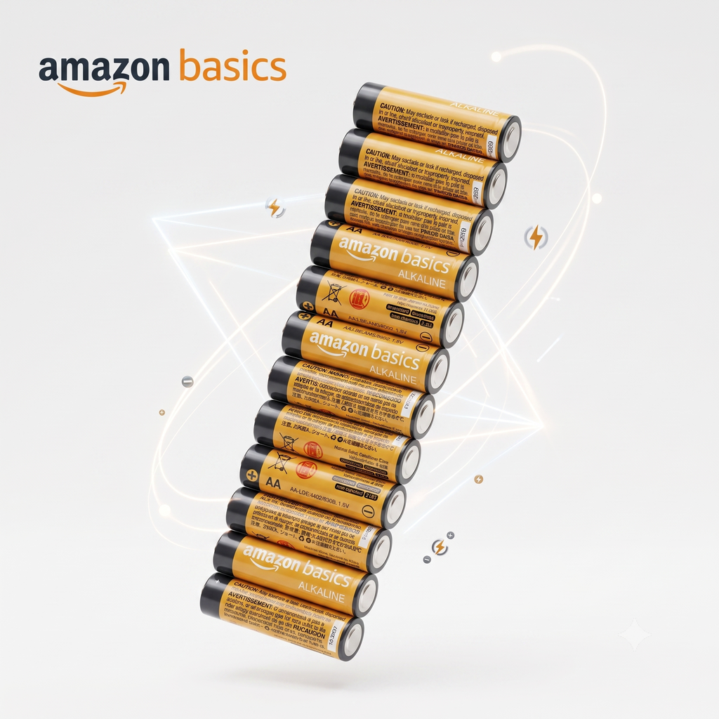 Vỉ 12 viên Pin tiểu AA Alkaline Amazon Basics ( Mỹ ) thực tế Vỉ 12 viên Pin tiểu AA Alkaline Amazon Basics ( Mỹ ) - Góc chụp chi tiết thực tế 7