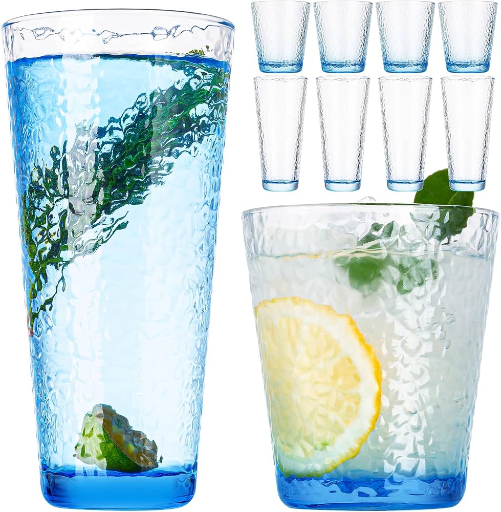 {Order giao 30/9} Bộ 8 cốc thuỷ tinh pha lê sắc xanh GOLDAREA ( hàng Amazon ) thực tế {Order giao 30/9} Bộ 8 cốc thuỷ tinh pha lê sắc xanh GOLDAREA ( hàng Amazon ) - Góc chụp chi tiết thực tế 6