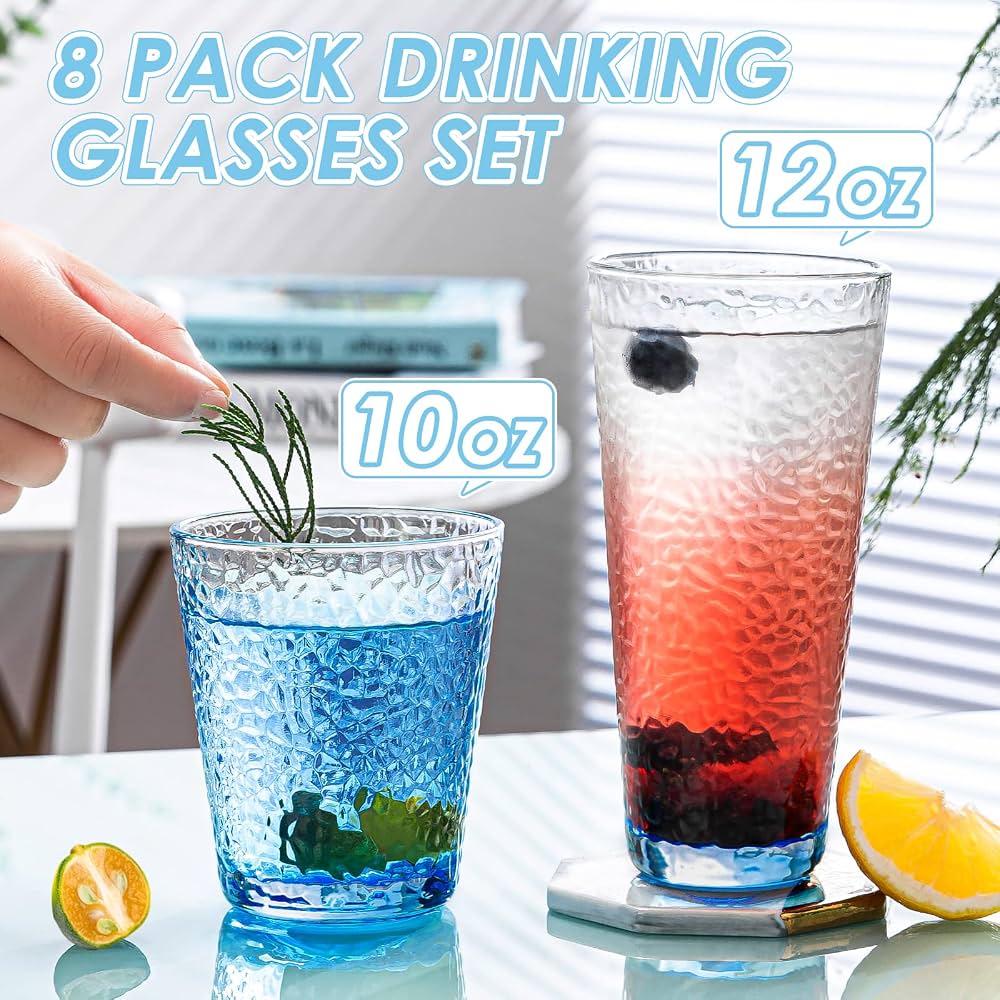 {Order giao 30/9} Bộ 8 cốc thuỷ tinh pha lê sắc xanh GOLDAREA ( hàng Amazon ) thực tế {Order giao 30/9} Bộ 8 cốc thuỷ tinh pha lê sắc xanh GOLDAREA ( hàng Amazon ) - Góc chụp chi tiết thực tế 7