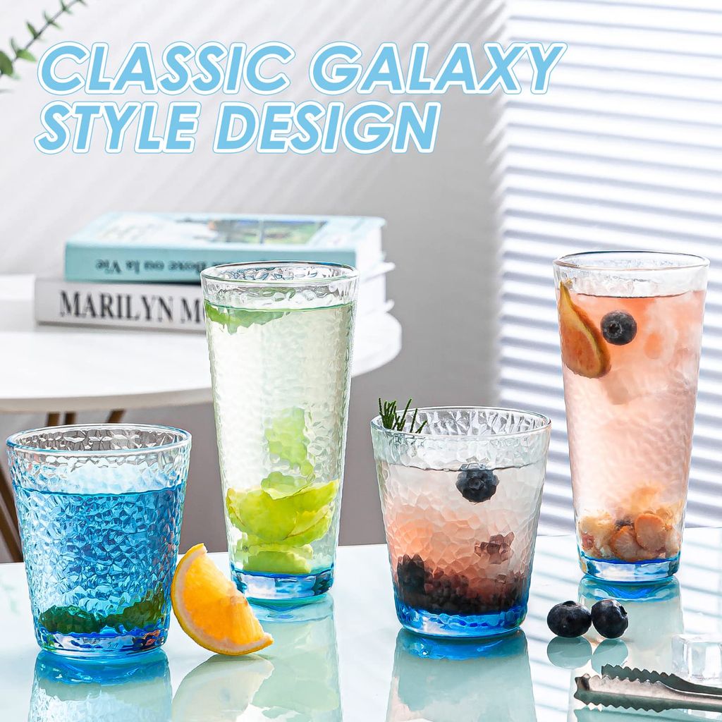 {Order giao 30/9} Bộ 8 cốc thuỷ tinh pha lê sắc xanh GOLDAREA ( hàng Amazon ) thực tế {Order giao 30/9} Bộ 8 cốc thuỷ tinh pha lê sắc xanh GOLDAREA ( hàng Amazon ) - Góc chụp chi tiết thực tế 5