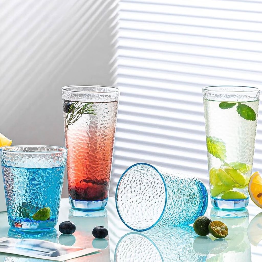 {Order giao 30/9} Bộ 8 cốc thuỷ tinh pha lê sắc xanh GOLDAREA ( hàng Amazon ) thực tế {Order giao 30/9} Bộ 8 cốc thuỷ tinh pha lê sắc xanh GOLDAREA ( hàng Amazon ) - Góc chụp chi tiết thực tế 9
