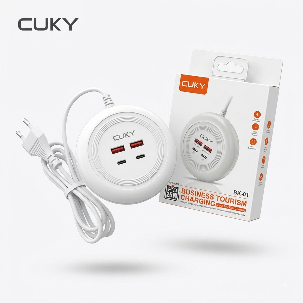 Tính năng Ổ cắm sạc đa năng 4 cổng 2A + 2C CUKY / Original - giao random chân cắm, màu, logo Chi tiết tính năng nổi bật và chất liệu bền bỉ của Ổ cắm sạc đa năng 4 cổng 2A + 2C CUKY / Original - giao random chân cắm, màu, logo