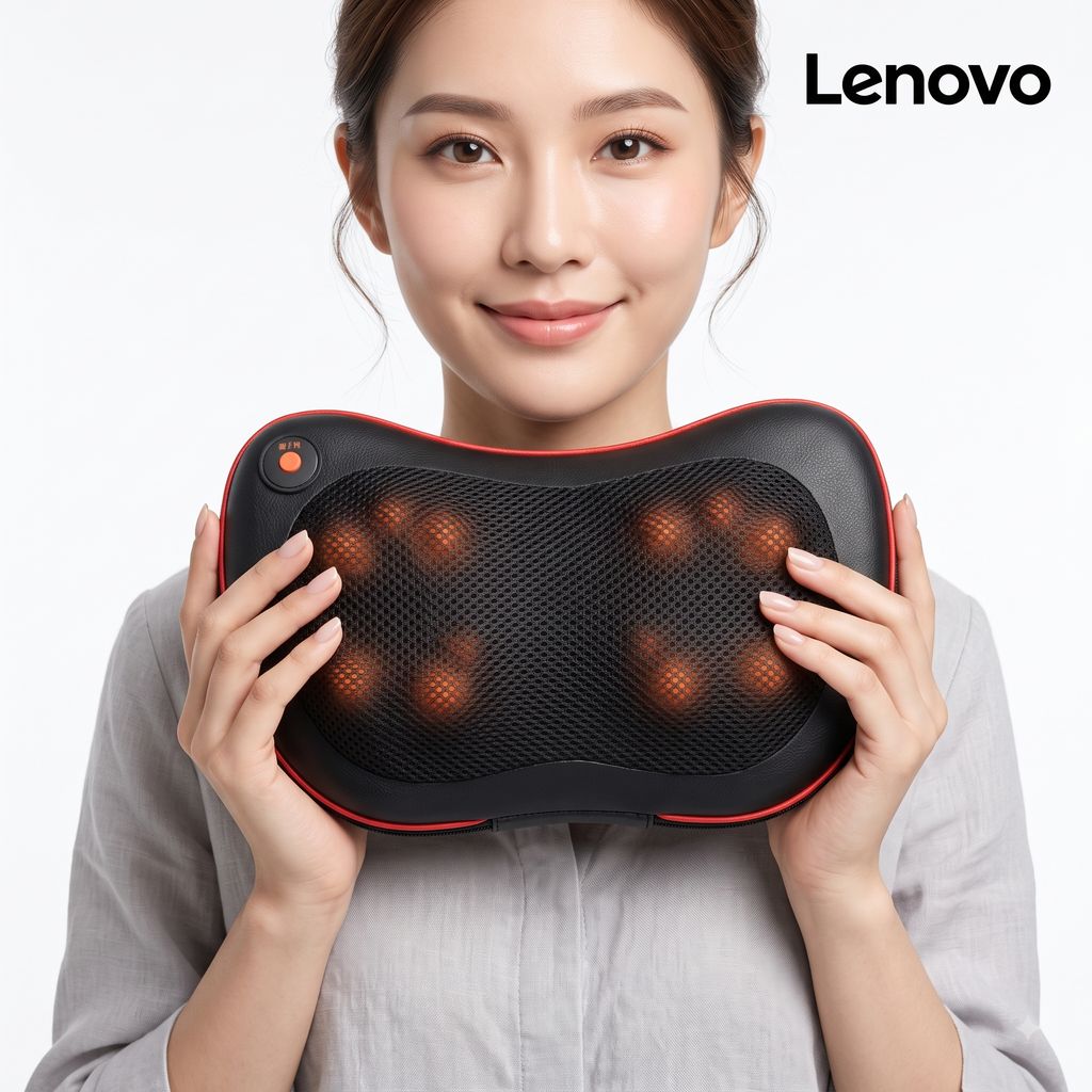 Gối massage cổ vai gáy hồng ngoại LENOVO - H10 / L-PAS001 thực tế Gối massage cổ vai gáy hồng ngoại LENOVO - H10 / L-PAS001 - Góc chụp chi tiết thực tế 6