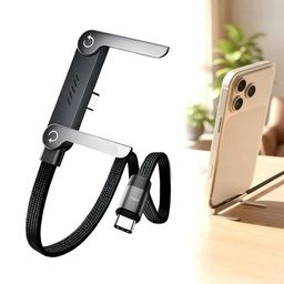 Cáp Sạc Nhanh C to C 240W dây dù, Kiêm Giá Đỡ Điện Thoại Gấp Gọn, công suất 60…