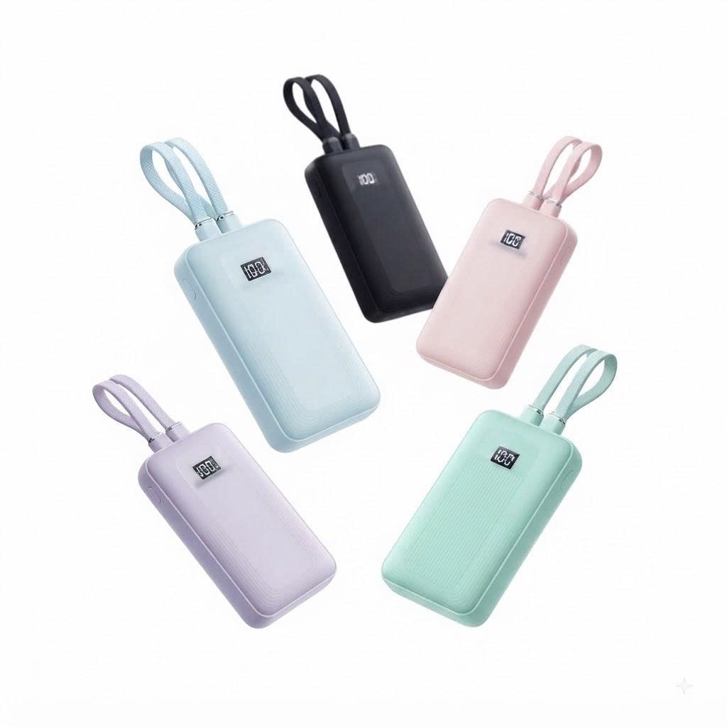 Pin dự phòng 10.000mAh hợp 2 cáp 1L 1C sạc nhanh 30w tích - ko hộp, chưa in logo ( nhà máy Anker ) chính hãng Pin dự phòng 10.000mAh hợp 2 cáp 1L 1C sạc nhanh 30w tích - ko hộp, chưa in logo ( nhà máy Anker ) - Thiết kế ngoại quan thực tế chính hãng tại Hiếu Tạp Hóa