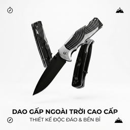 Dao gấp sinh tồn, cắm trại đa năng SOG, phụ kiện camping (ko hộp)
