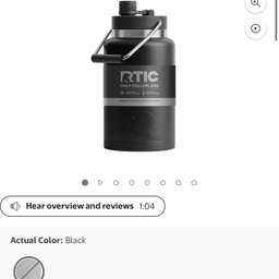 Bình Giữ Nhiệt RTIC Insulated Jug (1.8L) - Hàng Mỹ- Giữ Lạnh 24H