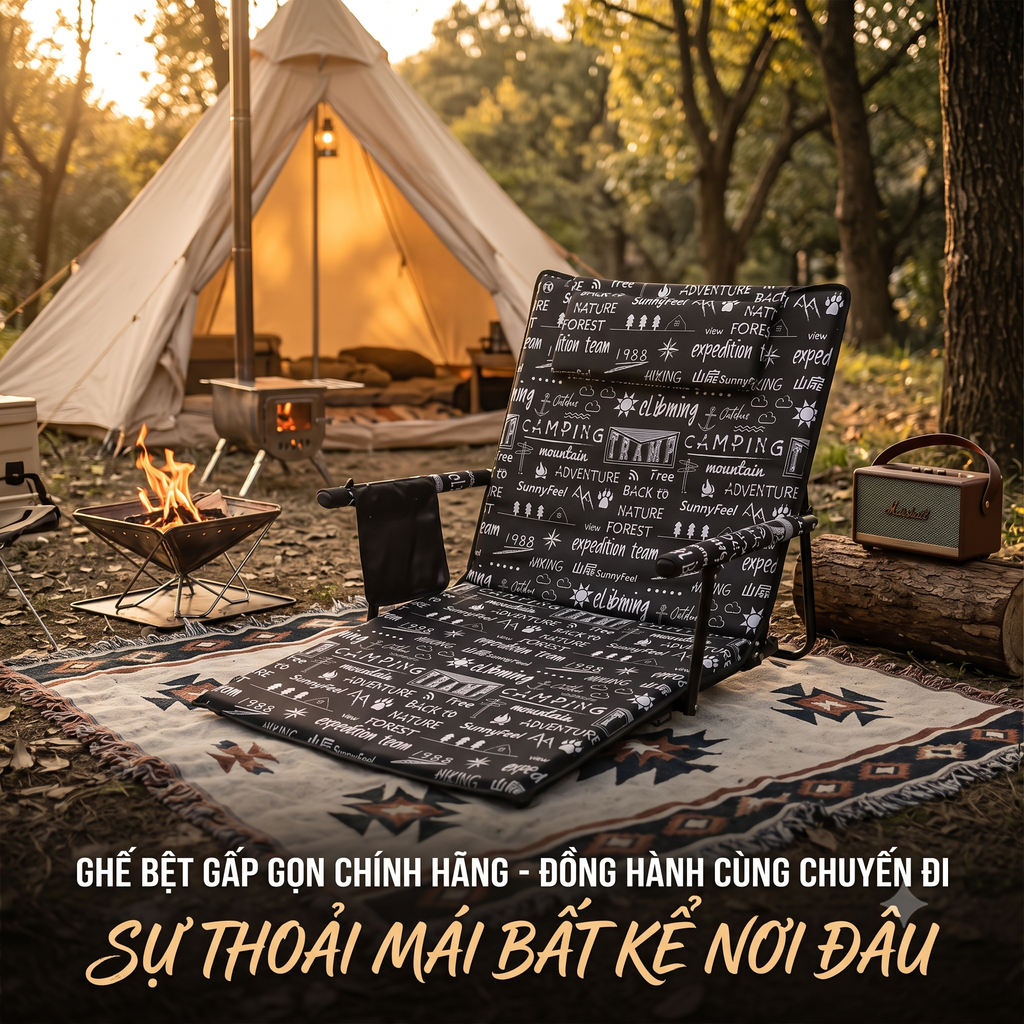 Ghế bệt tựa lưng gấp gọn SunnyFeel SF - 250204 ( bản ngắn ), dùng cho dã ngoại camping... thực tế Ghế bệt tựa lưng gấp gọn SunnyFeel SF - 250204 ( bản ngắn ), dùng cho dã ngoại camping... - Góc chụp chi tiết thực tế 7