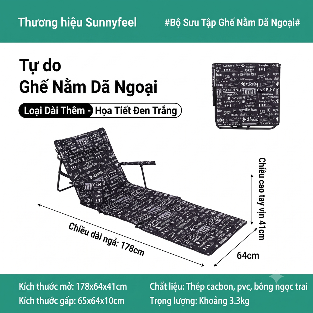 Ghế bệt tựa lưng gấp gọn SunnyFeel SF - 250203 ( bản dài ) để cắm trại, camping, ngủ trưa văn phòng thực tế Ghế bệt tựa lưng gấp gọn SunnyFeel SF - 250203 ( bản dài ) để cắm trại, camping, ngủ trưa văn phòng - Góc chụp chi tiết thực tế 6
