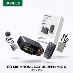 Bộ Mic thu âm không dây hãng UGREEN MIC 6 ( 1RX + 1TX )