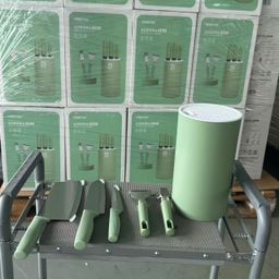 Bộ dao nhà bếp 6 món VOSIN AURORA, kèm dock, có dao chặt thái bản lớn