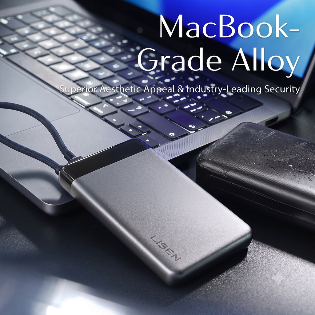 Pin dự phòng 10.000mAh hãng LISEN - P301 sạc nhanh 22.5w, siêu mỏng, liền cáp Type- thực tế Pin dự phòng 10.000mAh hãng LISEN - P301 sạc nhanh 22.5w, siêu mỏng, liền cáp Type- - Góc chụp chi tiết thực tế 6