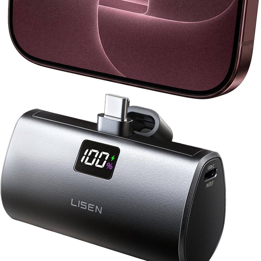 Pin dự phòng LISEN 6800mAh siêu nhỏ gọn, sạc nhanh 22.5W, LISEN - 2E450 / P106 thực tế Pin dự phòng LISEN 6800mAh siêu nhỏ gọn, sạc nhanh 22.5W, LISEN - 2E450 / P106 - Góc chụp chi tiết thực tế 7